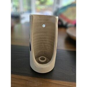 VTG Williamsburg Pottery wall-mountable candle holder salt glaze cobalt Blue USA